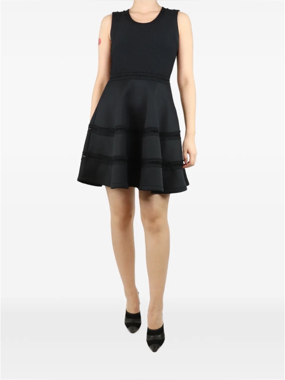Carven Ribbed Sleeveless Mini Dress